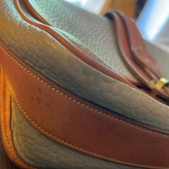 Dooney & Bourke Vintage Leather Crossbody Bag Taupe/Brown - Picture 15 of 16